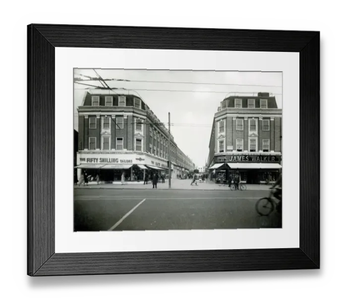 Framed Print : Kingston shops HAB01_01_07_14