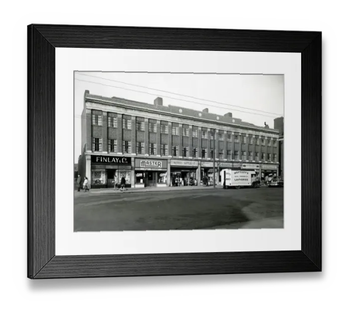 Framed Print : Edmonton shops HAB01_01_09_02