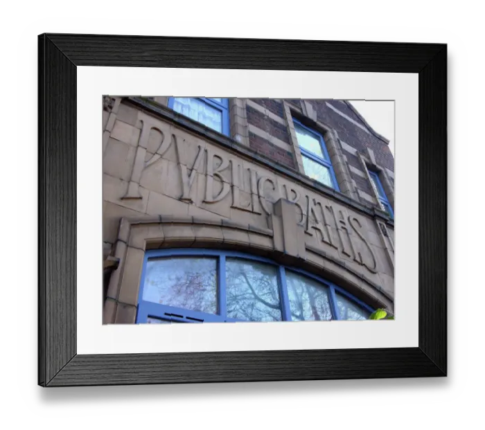 Framed Print : Grove Lane Baths PLA01_01_082