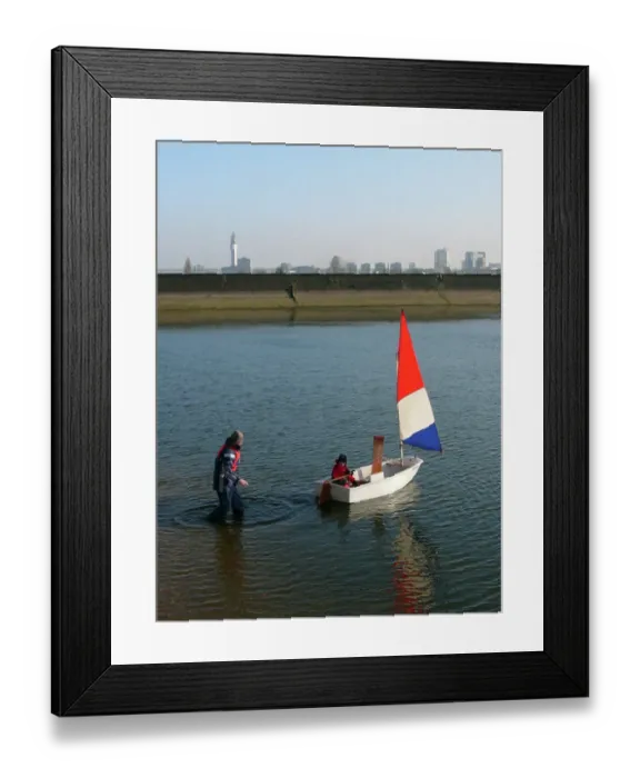 Framed Print : Sailing dinghy PLA01_01_031