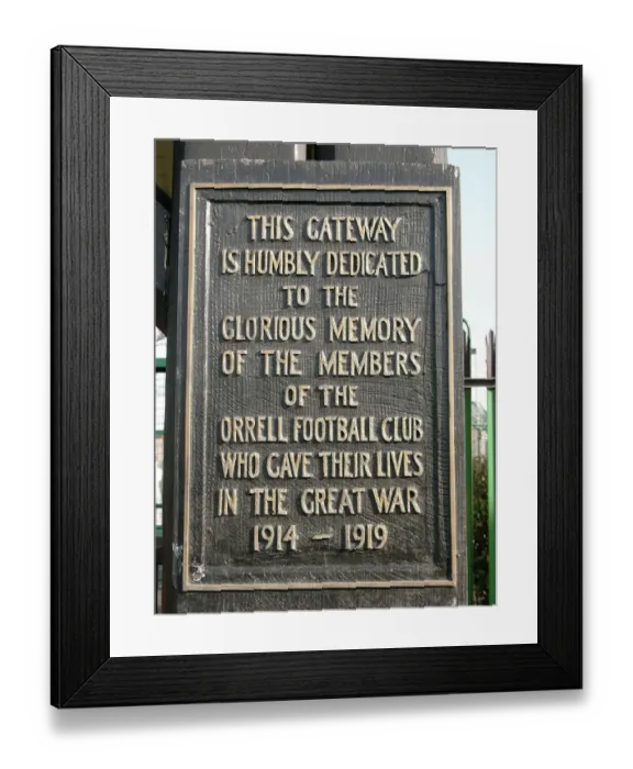 Framed Print : Memorial plaque PLA01_02_029