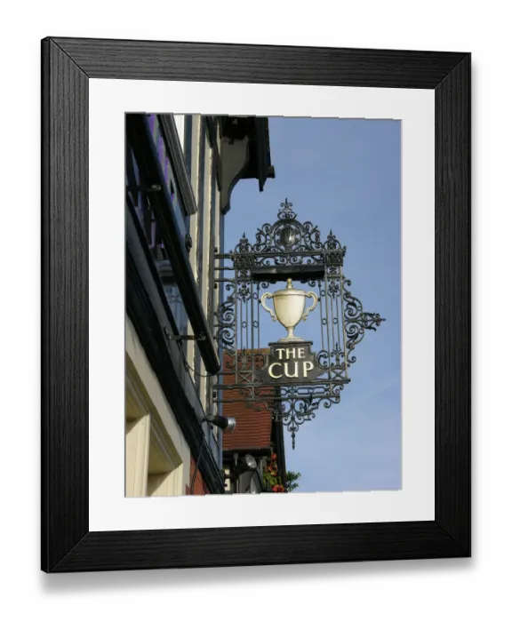 Framed Print : The Cup Public House Sign PLA01_01_113