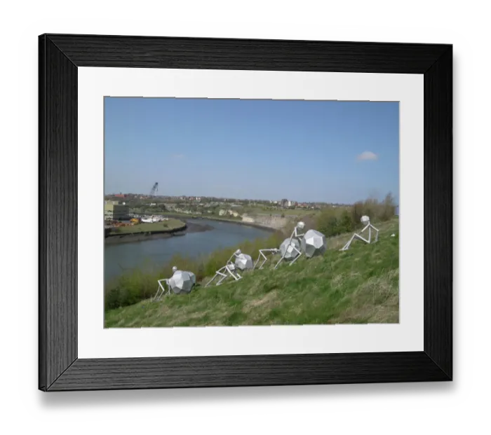 Framed Print : Men of Steel sculpture PLA01_05_051