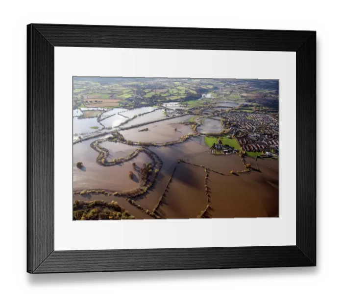 Framed Print : Flooding of Severn and Teme 33871_016 Framed Print : Flooding of Severn and Teme 33871_016
