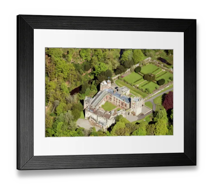 Framed Print : aerial CASTLE COUNTRY HOUSE WALLED GARDEN Framed Print : aerial CASTLE COUNTRY HOUSE WALLED GARDEN
