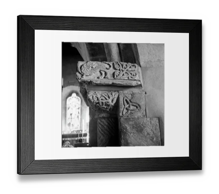 Framed Print : Romanesque capital a62_02598