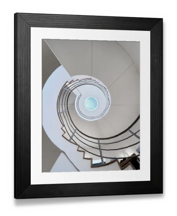Framed Print : Olisa Library spiral staircase DP347265