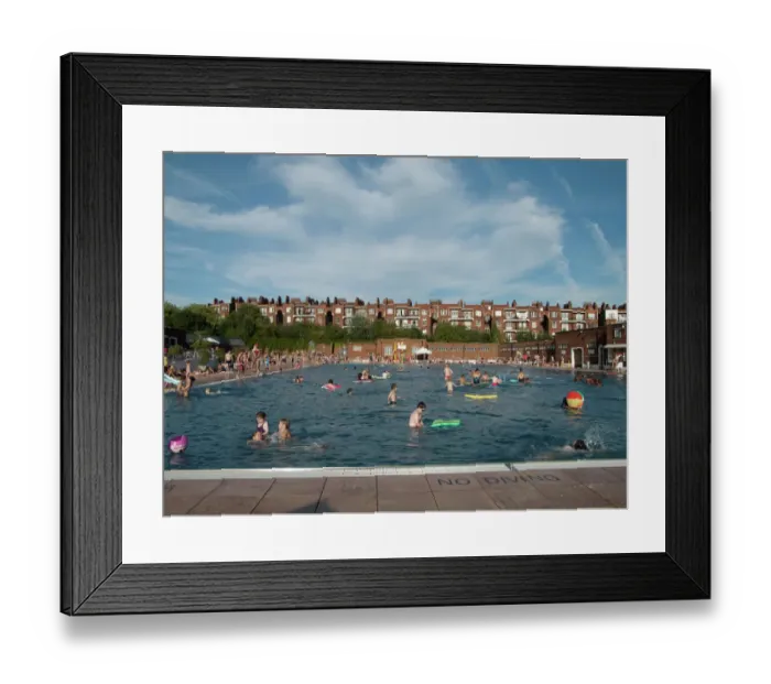 Framed Print : Parliament Hill Fields Lido PLA01_03_0300