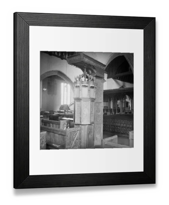 Framed Print : Swimbridge Font a62_07339 Framed Print : Swimbridge Font a62_07339