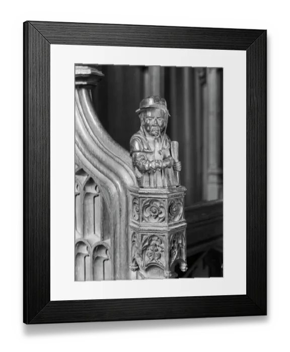 Framed Print : Bench End HKR01_04_215 Framed Print : Bench End HKR01_04_215
