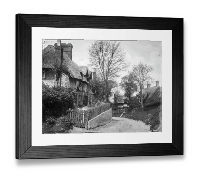Framed Print : Thatched cottages MCF01_02_1499