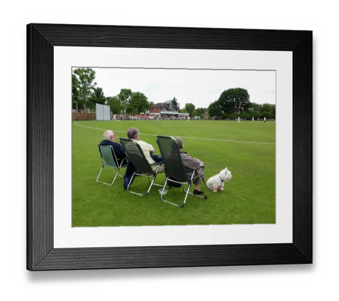 Framed Print : Watching the cricket PLA01_03_0421 Framed Print : Watching the cricket PLA01_03_0421
