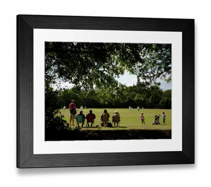 Framed Print : Watching the cricket PLA01_03_0477 Framed Print : Watching the cricket PLA01_03_0477