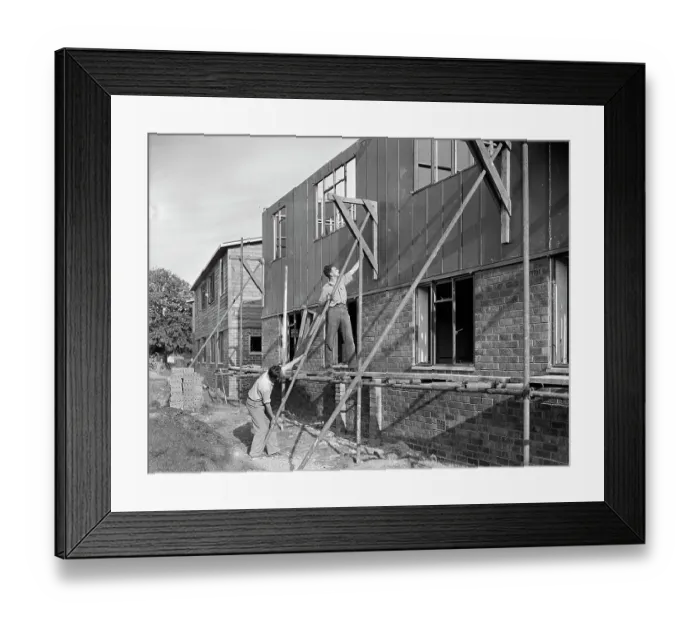 Framed Print : Post war prefabrication P_H00212_006