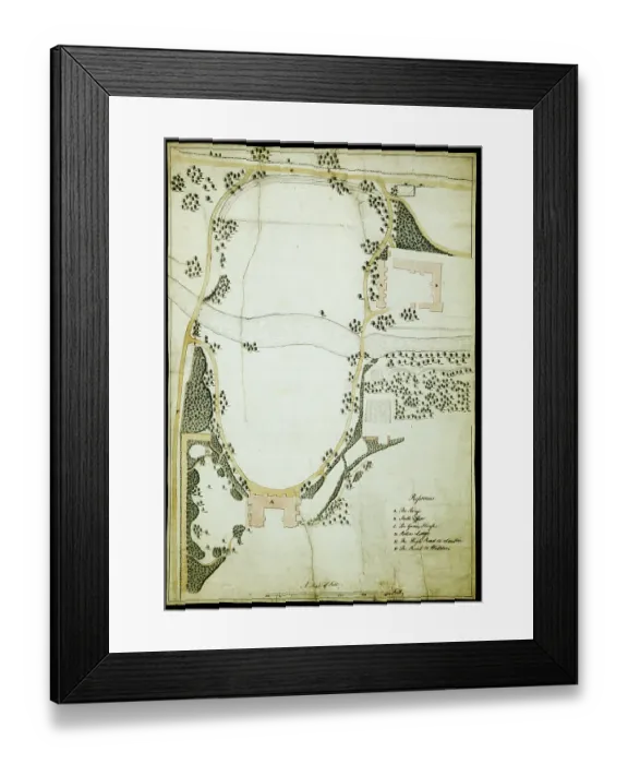 Framed Print : Capability Brown plan F891571 Framed Print : Capability Brown plan F891571