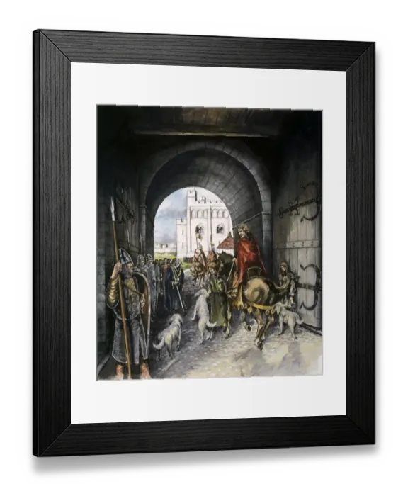 Framed Print : Old Sarum gatehouse entrance J030105