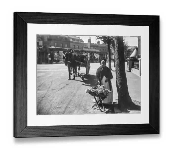 Framed Print : Flower seller OFH01_01_02_077
