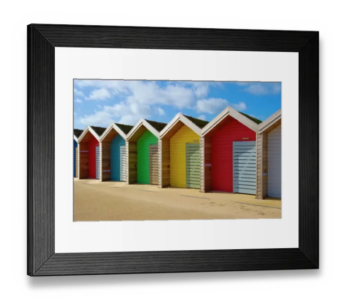 Framed Print : Beach huts N090479 Framed Print : Beach huts N090479