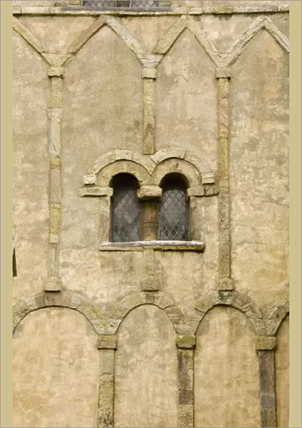 Anglo-Saxon window and arcading N071988