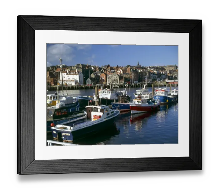 Framed Print : Whitby harbour K011534