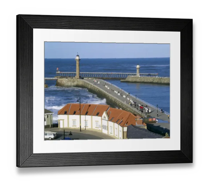 Framed Print : Whitby harbour entrance K021755