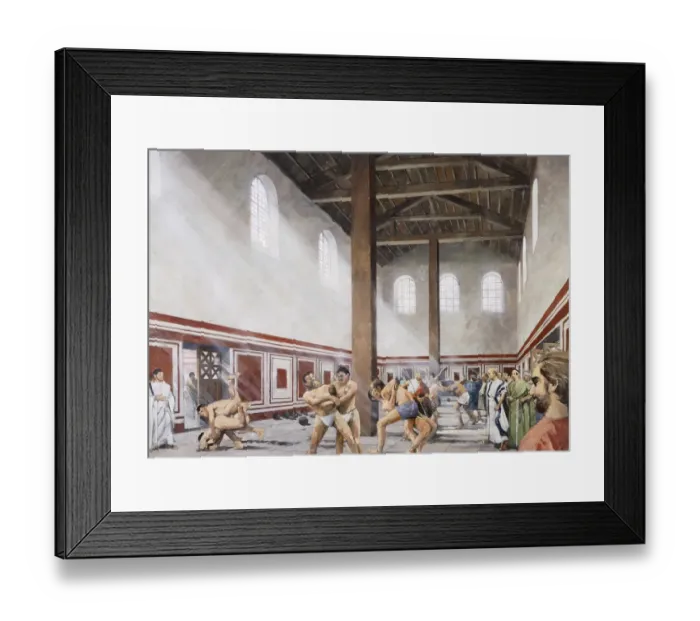 Framed Print : Wall Roman Site J970063