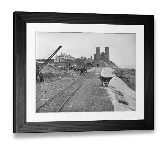Framed Print : Sea defences at Reculver P_A02576_007 Framed Print : Sea defences at Reculver P_A02576_007