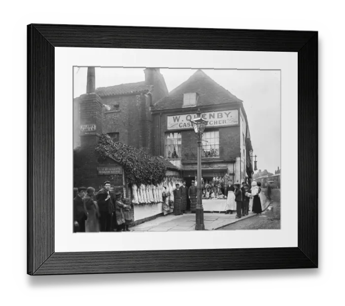 Framed Print : Butchers shop OFH01_01_01_f10_01 Framed Print : Butchers shop OFH01_01_01_f10_01