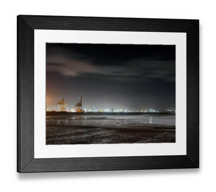 Framed Print : Redcar and Tees estuary DP348874