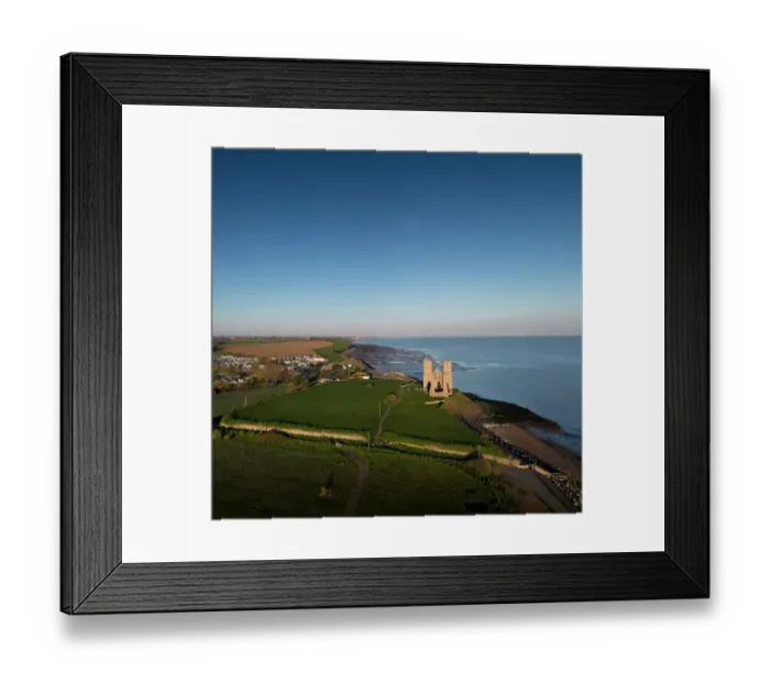 Framed Print : Reculver Towers and Roman Fort DP434410
