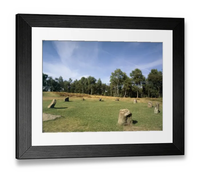 Framed Print : Nine Ladies Stone Circle K031048 Framed Print : Nine Ladies Stone Circle K031048