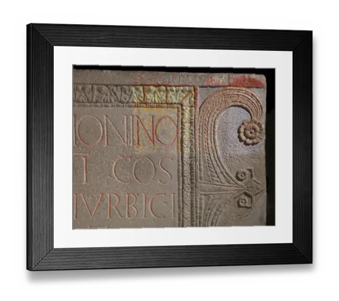 Framed Print : Roman building dedication N081016