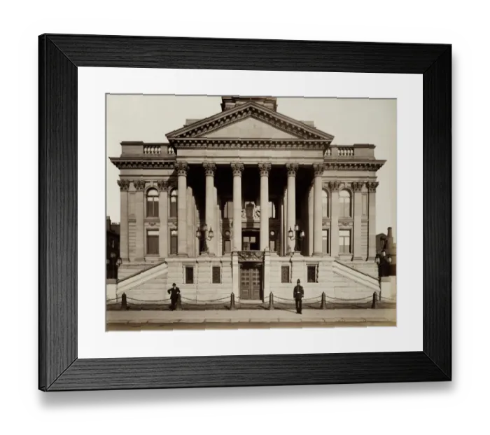 Framed Print : Birkenhead Town Hall 1888 BL08733 Framed Print : Birkenhead Town Hall 1888 BL08733