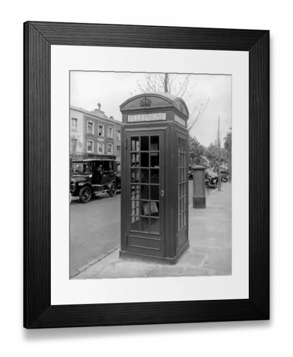 Framed Print : Telephone box in 1926 BL28503