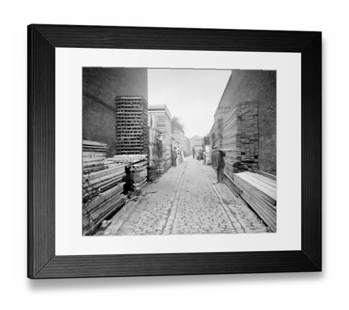 Framed Print : Timber Yard, Lambeth 1916 BL23561_029
