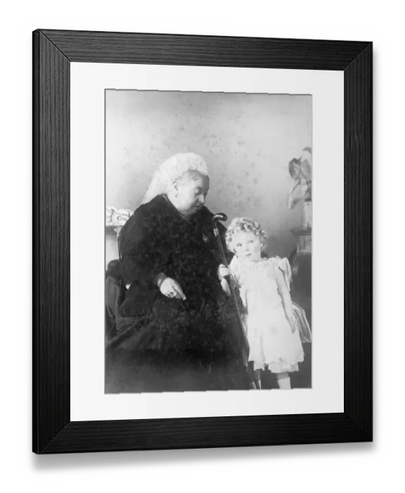 Framed Print : Victoria and great grandson D880040