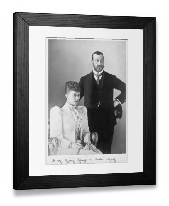 Framed Print : Prince George, Duke of York & Princess Mary of Teck D880017c Framed Print : Prince George, Duke of York & Princess Mary of Teck D880017c