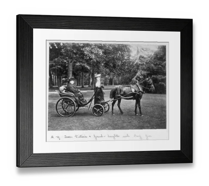 Framed Print : Queen Victoria and grand-daughter with pony Jim D880020a