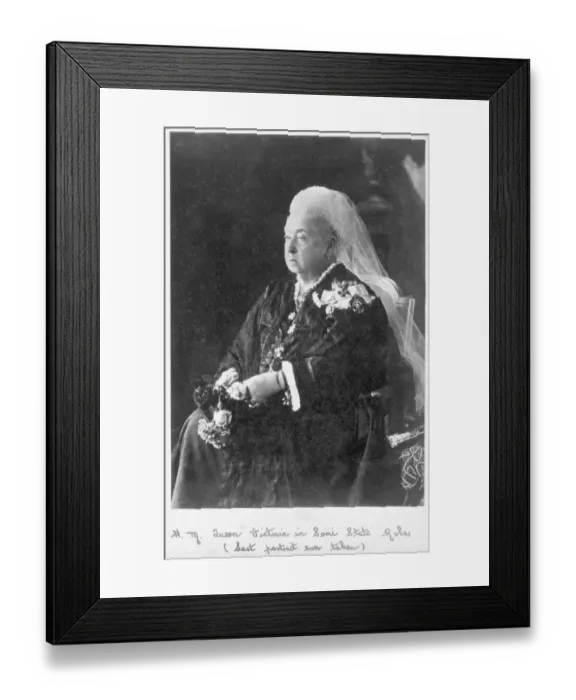 Framed Print : Queen Victoria in semi State Robes D880020c