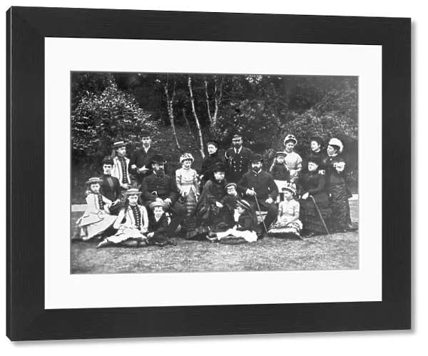 Queen Victoria and a group of royalty at Osborne 1881 D880016