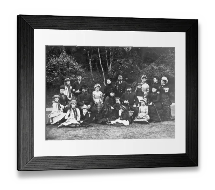 Framed Print : Queen Victoria and a group of royalty at Osborne 1881 D880016