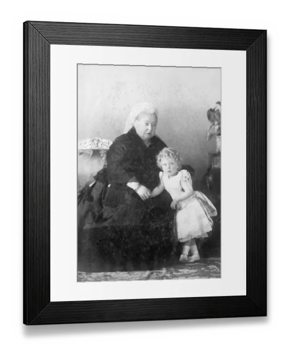 Framed Print : Queen Victoria and Prince Edward D880044 Framed Print : Queen Victoria and Prince Edward D880044