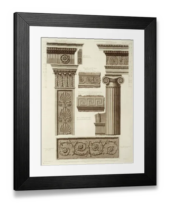 Framed Print : Designs for Kenwood from Robert Adams Works J920129