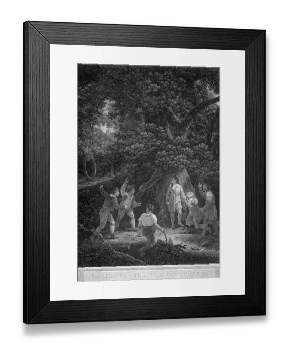 Framed Print : Charles II in the Forest of Boscobel J920320