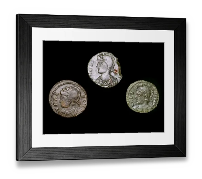 Framed Print : Roman coins K990435