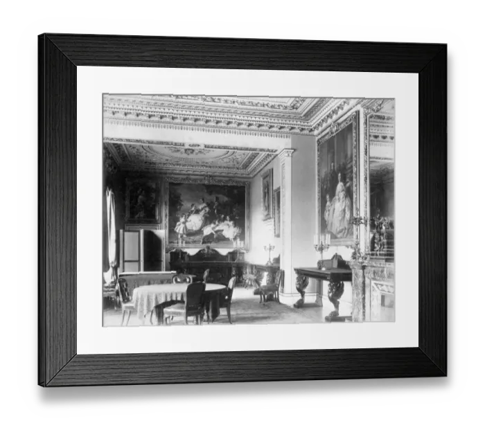 Framed Print : Osborne House Dining Room c. 1890 D880026 Framed Print : Osborne House Dining Room c. 1890 D880026