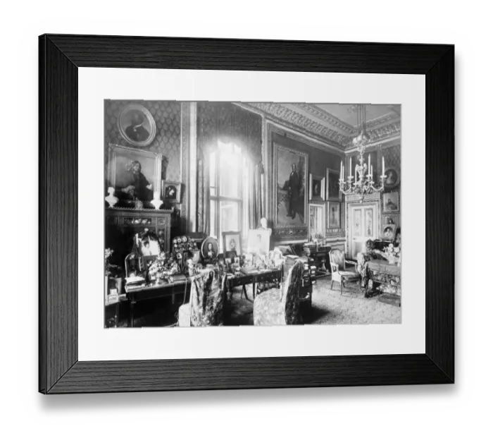 Framed Print : Queen Victorias private sitting room at Windsor c. 1890 D880035
