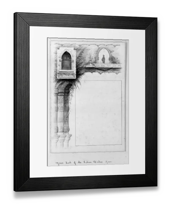 Framed Print : Menu card, Osborne House D880050