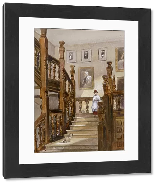 Watercolour of the North stairs, Audley End House K991258