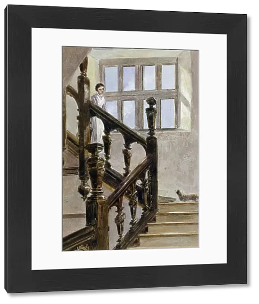 Watercolour of the North stairs, Audley End House K991260